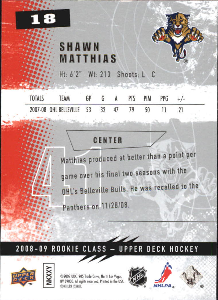 2008-09 Upper Deck Rookie Class Hockey Card Pick - Picture 23 of 77