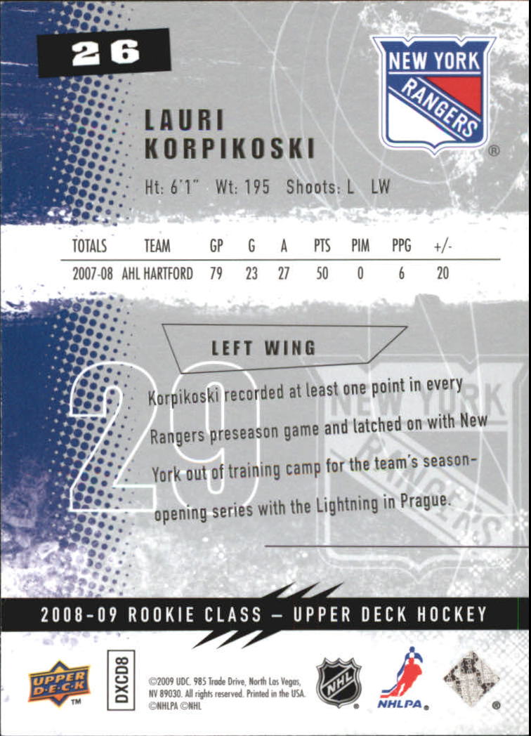 2008-09 Upper Deck Rookie Class Hockey Card Pick - Picture 33 of 77