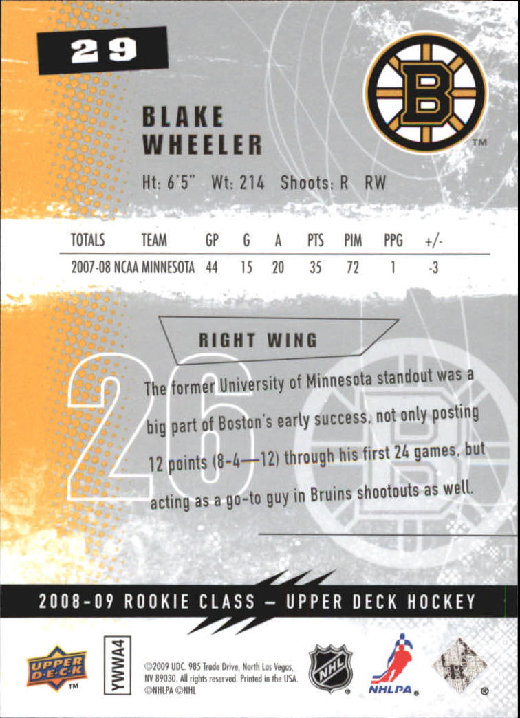 2008-09 Upper Deck Rookie Class Hockey Card Pick - Picture 39 of 77