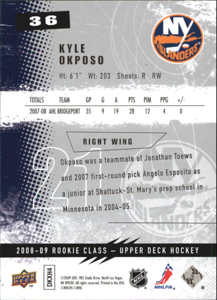 2008-09 Upper Deck Rookie Class Hockey Card Pick - Picture 53 of 77
