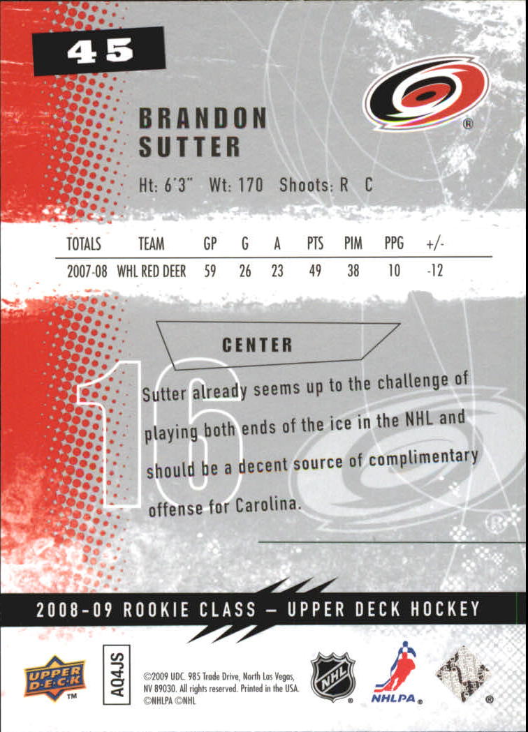 2008-09 Upper Deck Rookie Class Hockey Card Pick - Picture 67 of 77