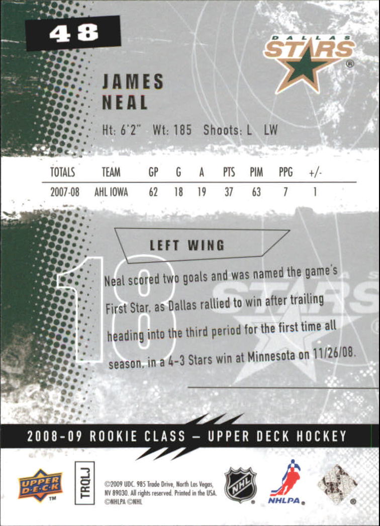 2008-09 Upper Deck Rookie Class Hockey Card Pick - Picture 73 of 77
