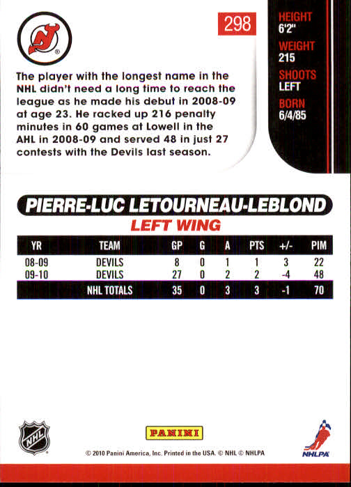 2010-11 Score Hockey Card Pick 252-499 - Picture 93 of 493