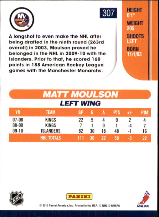 2010-11 Score Hockey Card Pick 252-499 - Picture 111 of 493