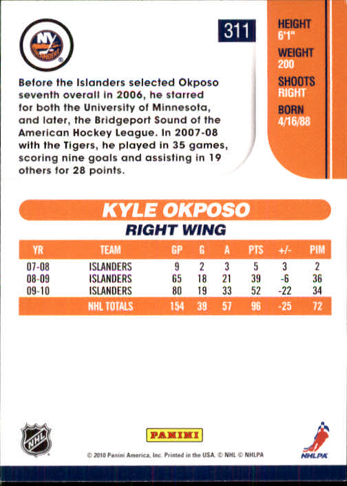 2010-11 Score Hockey Card Pick 252-499 - Picture 119 of 493