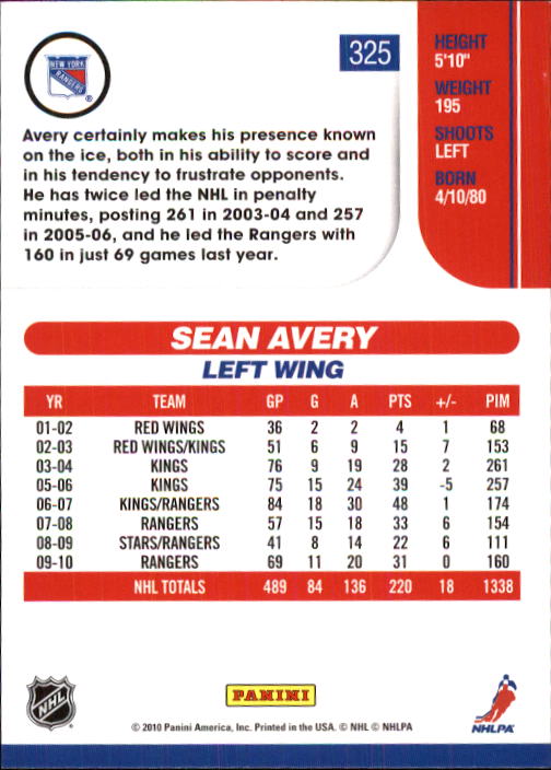 2010-11 Score Hockey Card Pick 252-499 - Picture 147 of 493