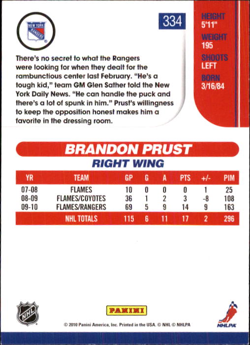 2010-11 Score Hockey Card Pick 252-499 - Picture 165 of 493