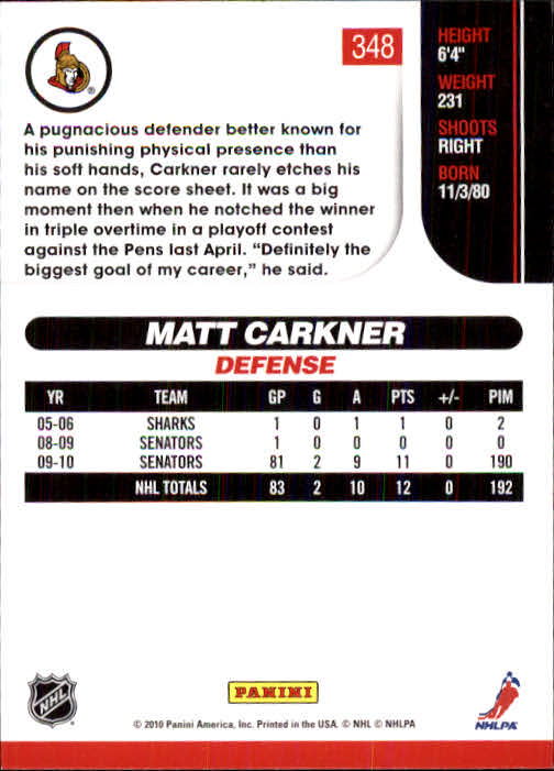 2010-11 Score Hockey Card Pick 252-499 - Picture 193 of 493
