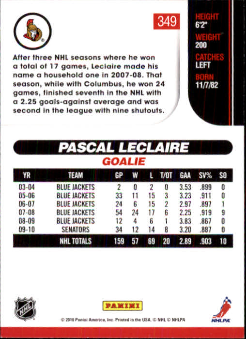 2010-11 Score Hockey Card Pick 252-499 - Picture 195 of 493