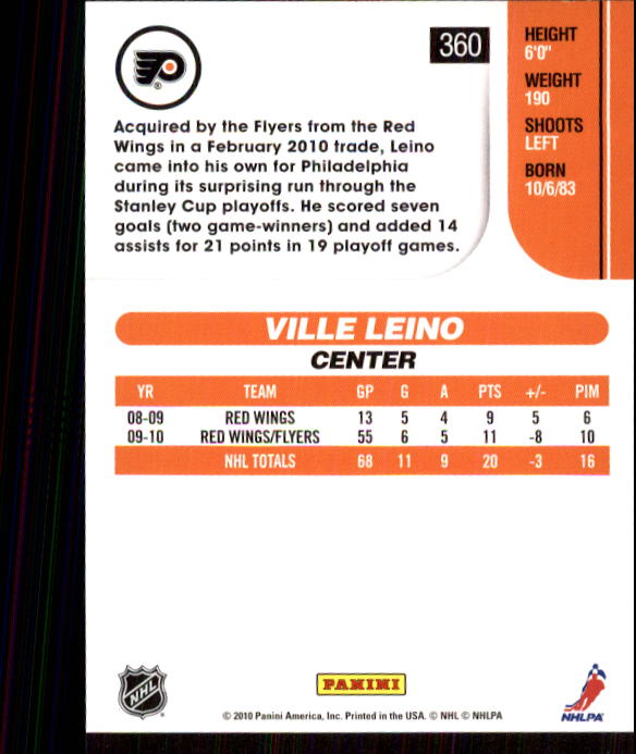 2010-11 Score Hockey Card Pick 252-499 - Picture 217 of 493
