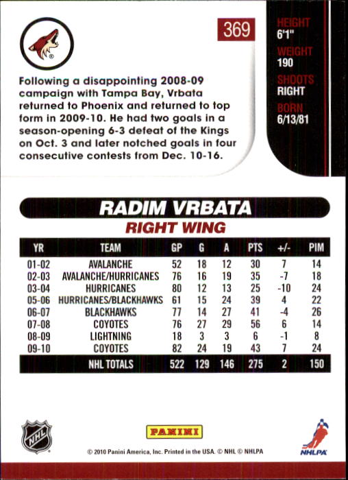 2010-11 Score Hockey Card Pick 252-499 - Picture 233 of 493