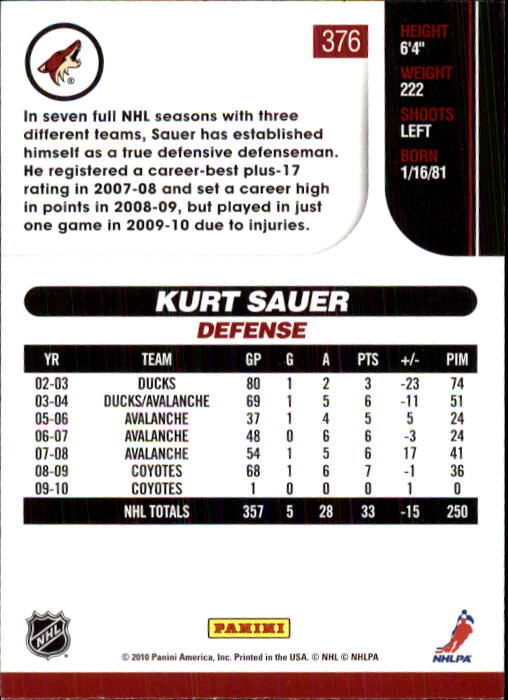 2010-11 Score Hockey Card Pick 252-499 - Picture 247 of 493
