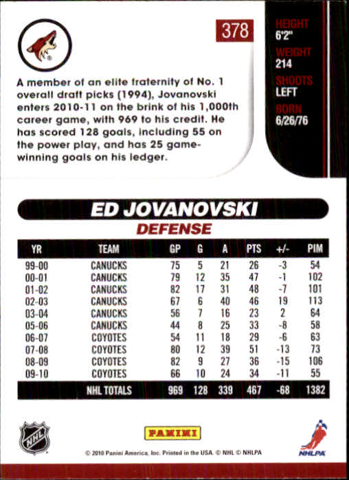 2010-11 Score Hockey Card Pick 252-499 - Picture 251 of 493