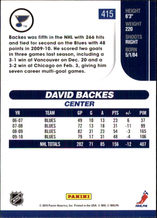 2010-11 Score Hockey Card Pick 252-499 - Picture 325 of 493