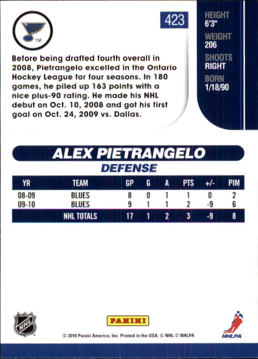 2010-11 Score Hockey Card Pick 252-499 - Picture 341 of 493