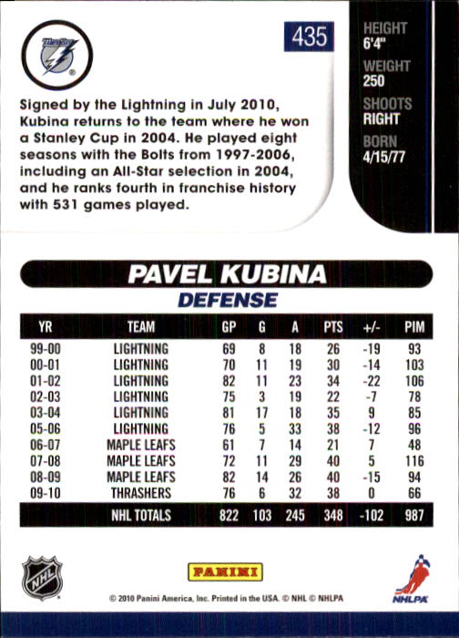 2010-11 Score Hockey Card Pick 252-499 - Picture 365 of 493
