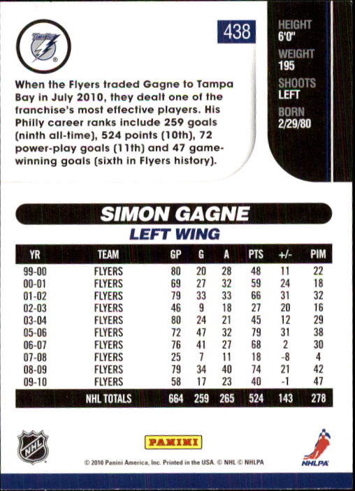 2010-11 Score Hockey Card Pick 252-499 - Picture 371 of 493