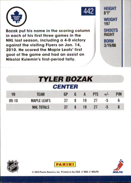 2010-11 Score Hockey Card Pick 252-499 - Picture 379 of 493