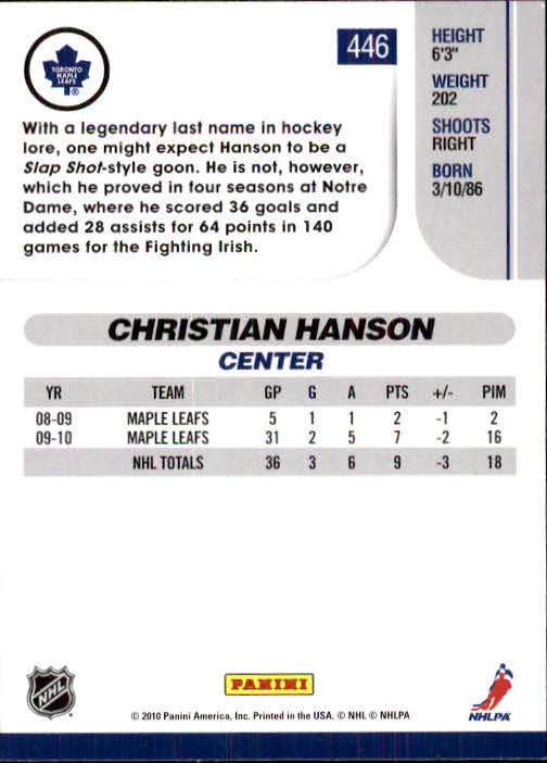2010-11 Score Hockey Card Pick 252-499 - Picture 387 of 493