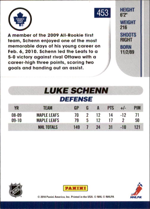 2010-11 Score Hockey Card Pick 252-499 - Picture 401 of 493