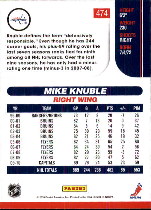 2010-11 Score Hockey Card Pick 252-499 - Picture 443 of 493