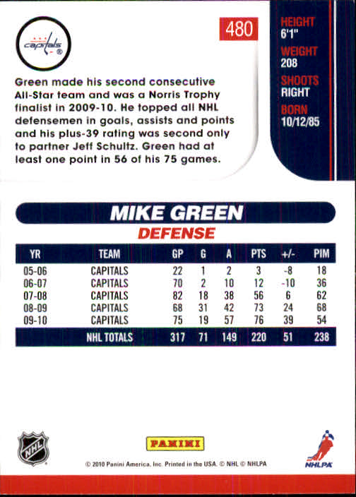 2010-11 Score Hockey Card Pick 252-499 - Picture 455 of 493