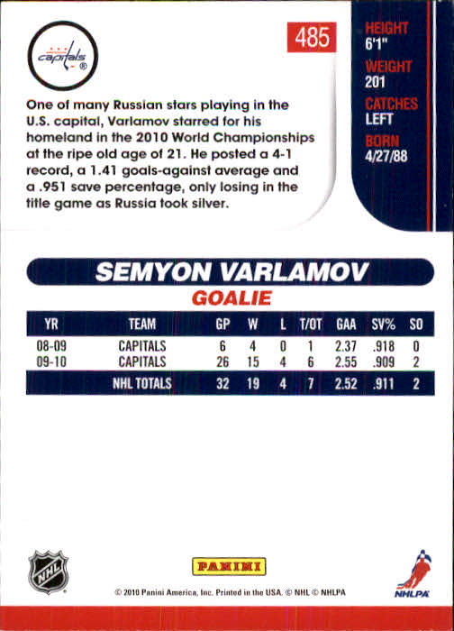 2010-11 Score Hockey Card Pick 252-499 - Picture 465 of 493