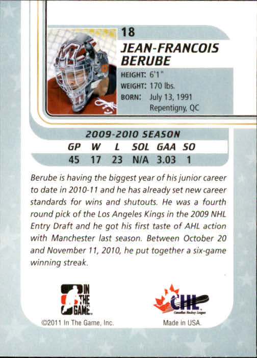 2010-11 In the Game Between the Pipes - #183 Steve Penney