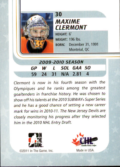 2010-11 In the Game Between the Pipes - #183 Steve Penney