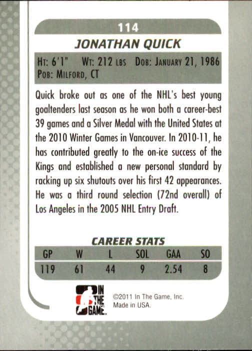 2010-11 In the Game Between the Pipes - #183 Steve Penney