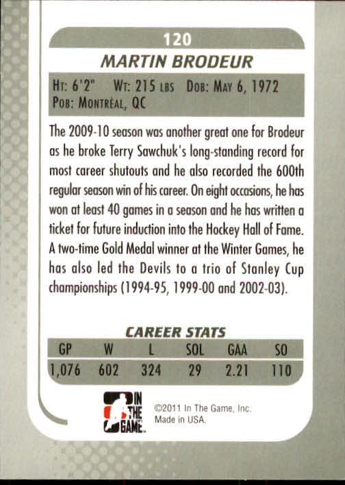 2010-11 In the Game Between the Pipes - #183 Steve Penney