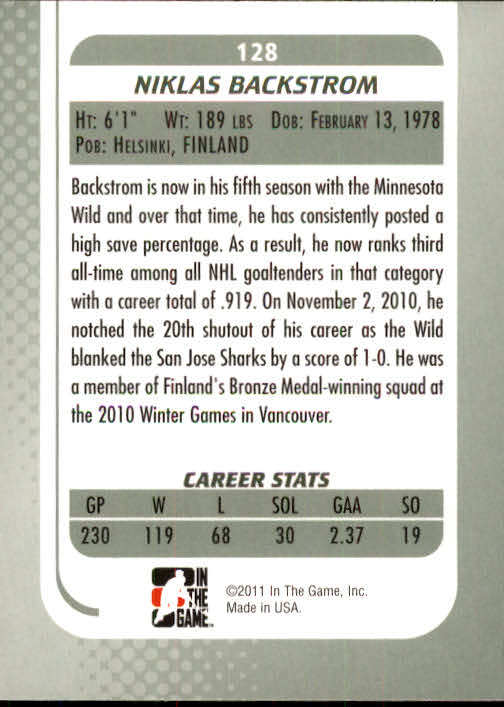 2010-11 In the Game Between the Pipes - #183 Steve Penney