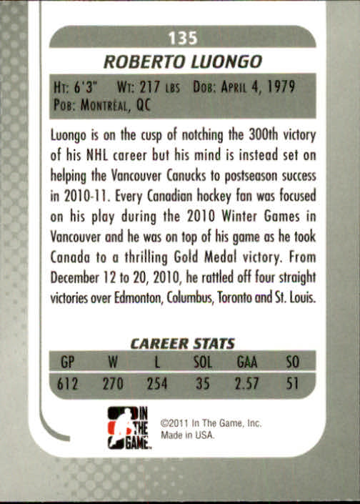 2010-11 In the Game Between the Pipes - #183 Steve Penney