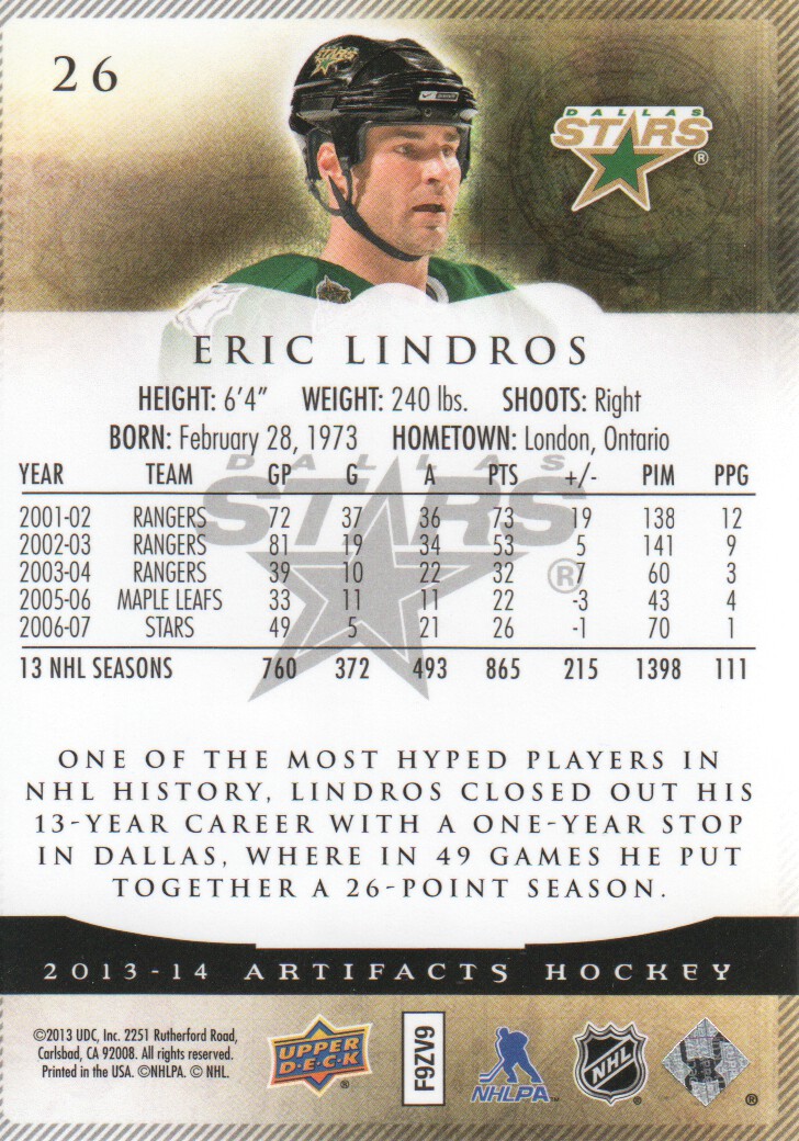 A3798- 2013-14 Artifacts Hockey Card #s 1-100 -You Pick- 15+ FREE US SHIP