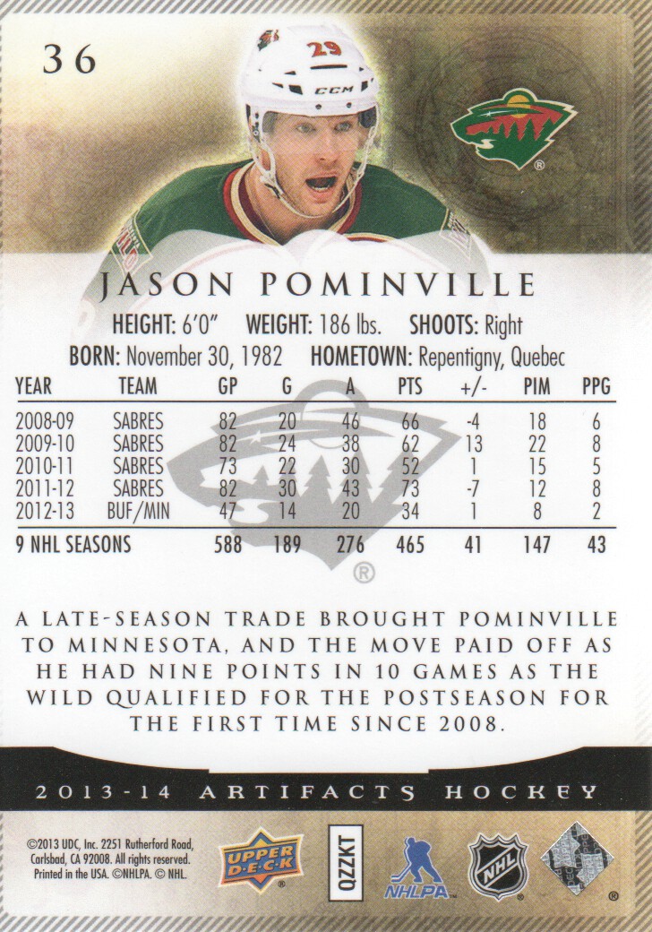 A3798- 2013-14 Artifacts Hockey Card #s 1-100 -You Pick- 15+ FREE US SHIP