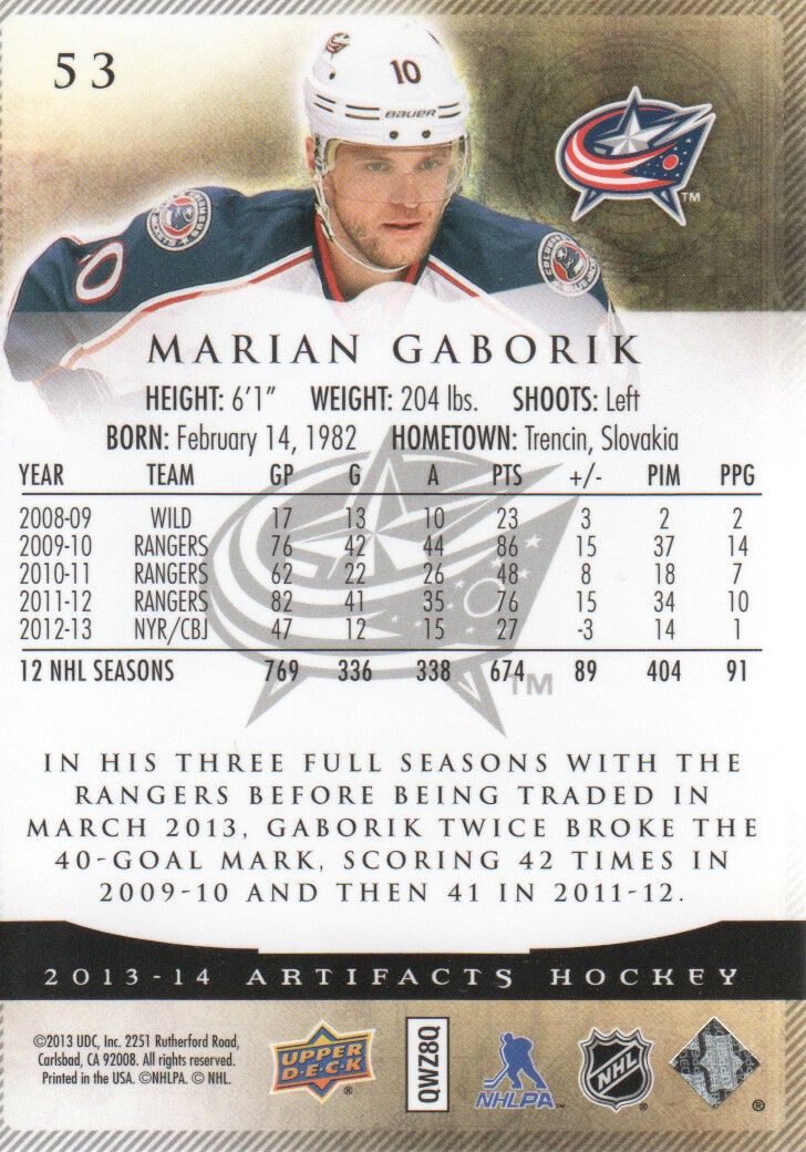 A3798- 2013-14 Artifacts Hockey Card #s 1-100 -You Pick- 15+ FREE US SHIP