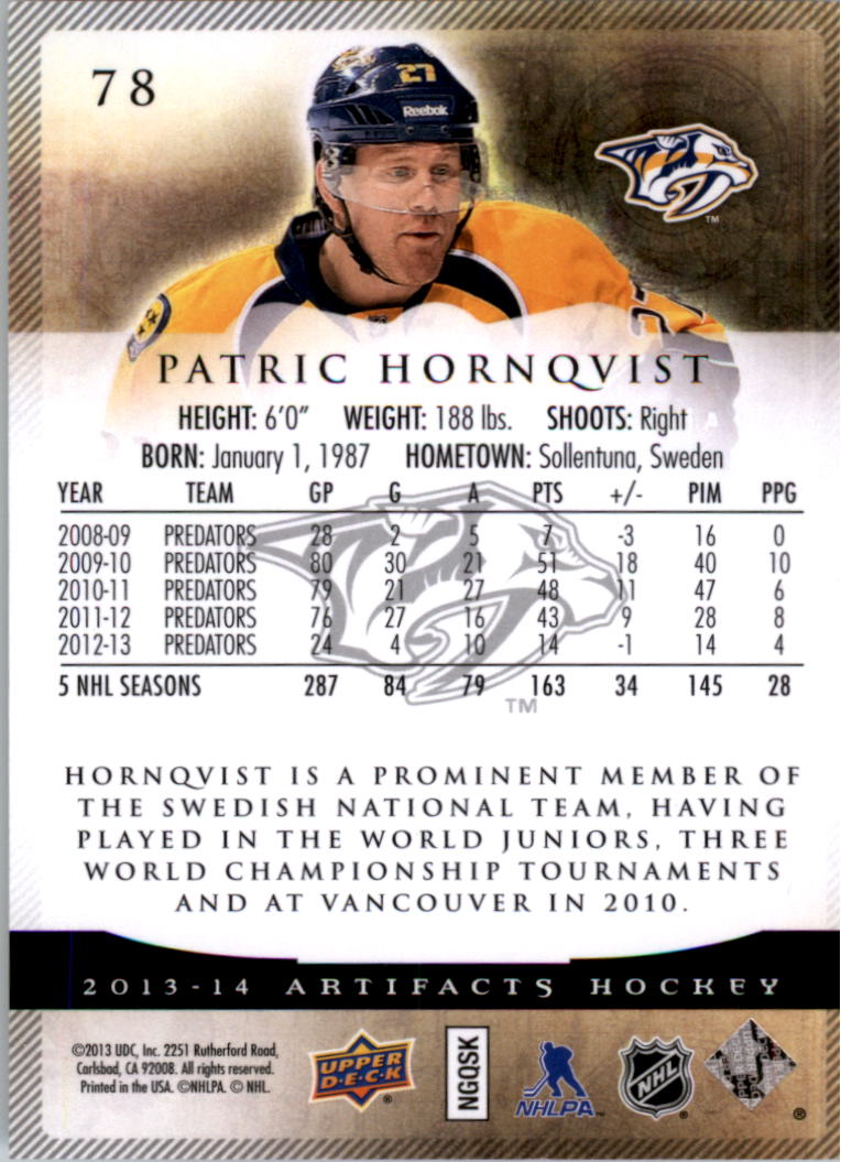 A3798- 2013-14 Artifacts Hockey Card #s 1-100 -You Pick- 15+ FREE US SHIP