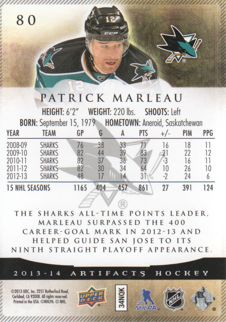 A3798- 2013-14 Artifacts Hockey Card #s 1-100 -You Pick- 15+ FREE US SHIP