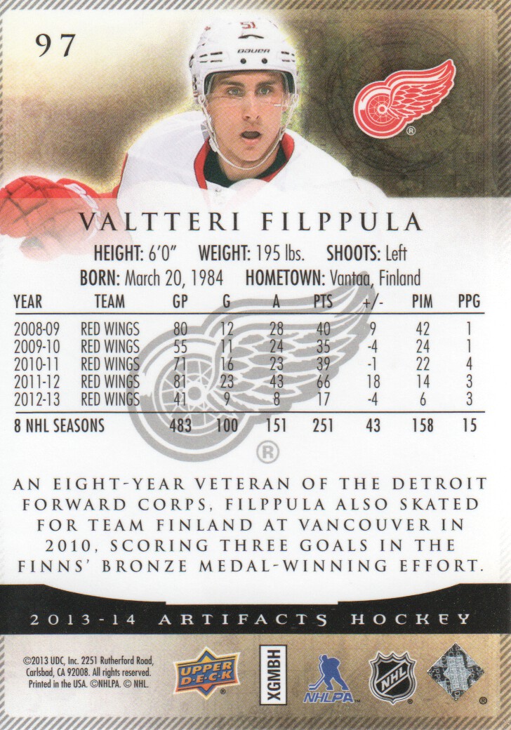 A3798- 2013-14 Artifacts Hockey Card #s 1-100 -You Pick- 15+ FREE US SHIP