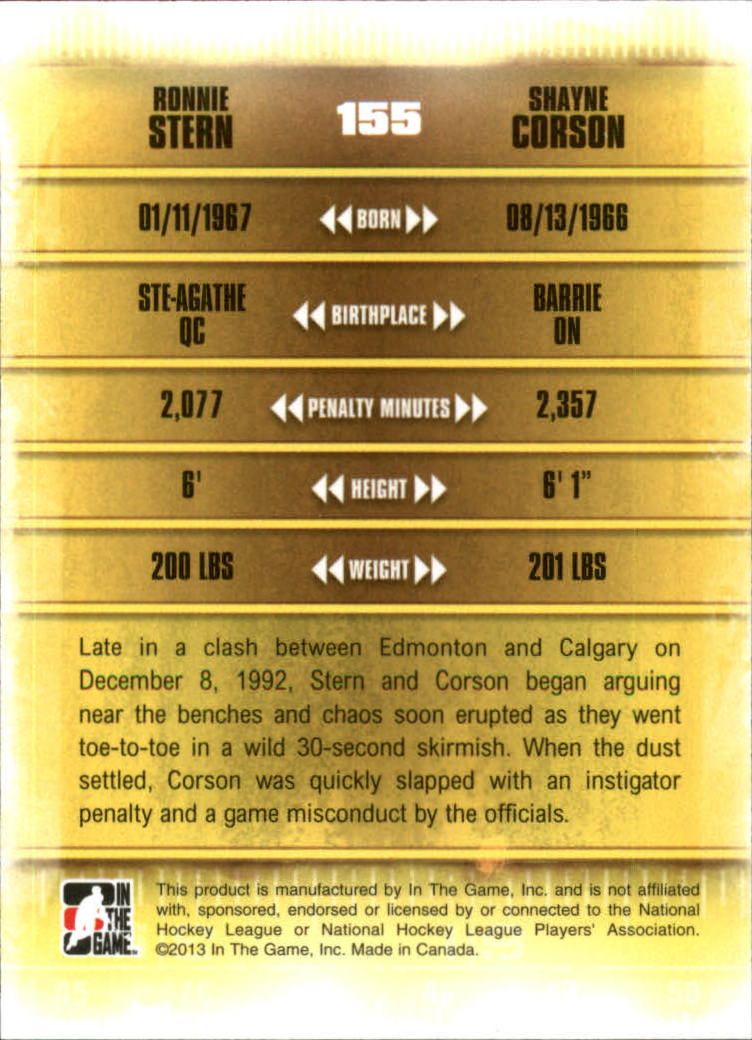 A9078- 2013-14 ITG Enforcers Hockey Card #s 91-180 -You Pick- 15+ FREE US SHIP - Picture 115 of 143