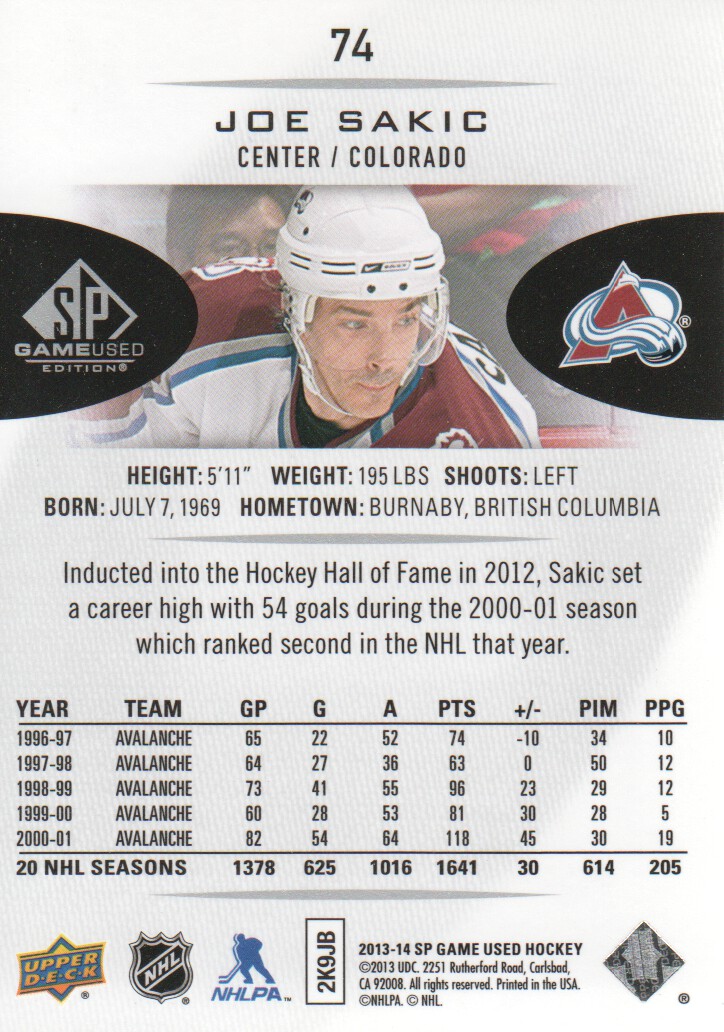 B2301- 2013-14 SP Game Used Hockey Card #s 1-100 -You Pick- 15+ FREE US SHIP - Picture 101 of 139