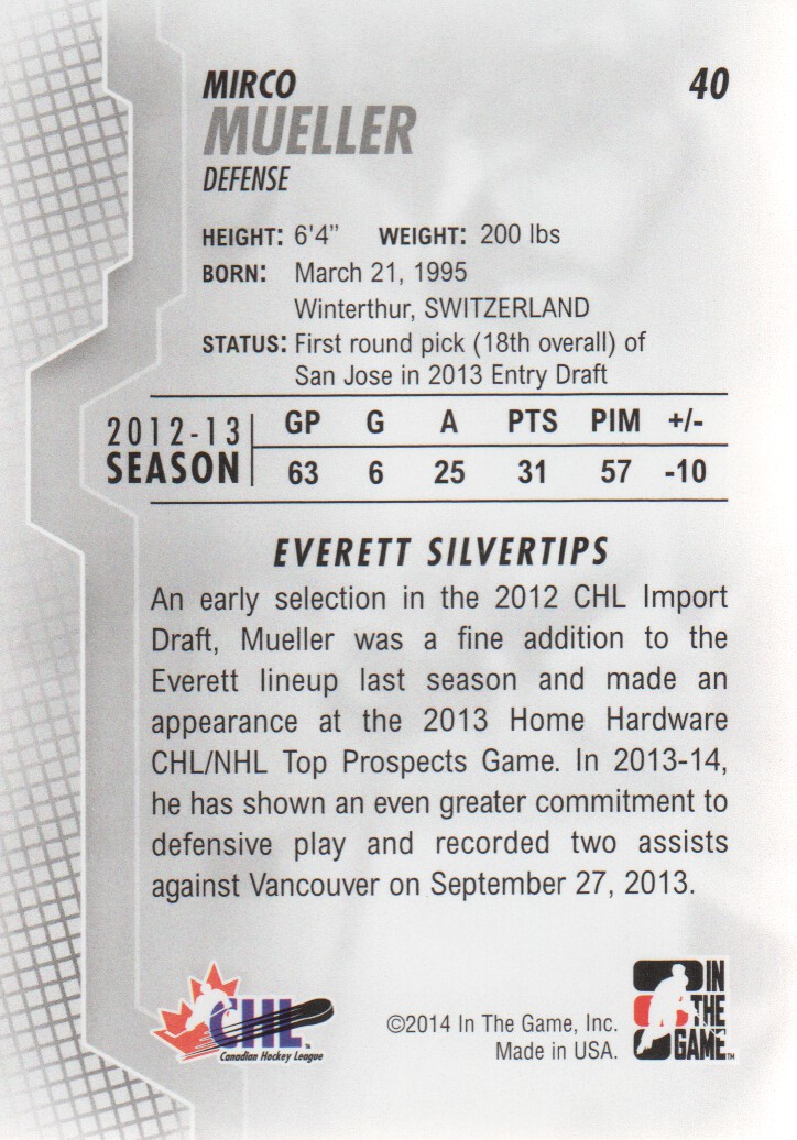 2013-14 ITG Heroes and Prospects Hockey Card Pick