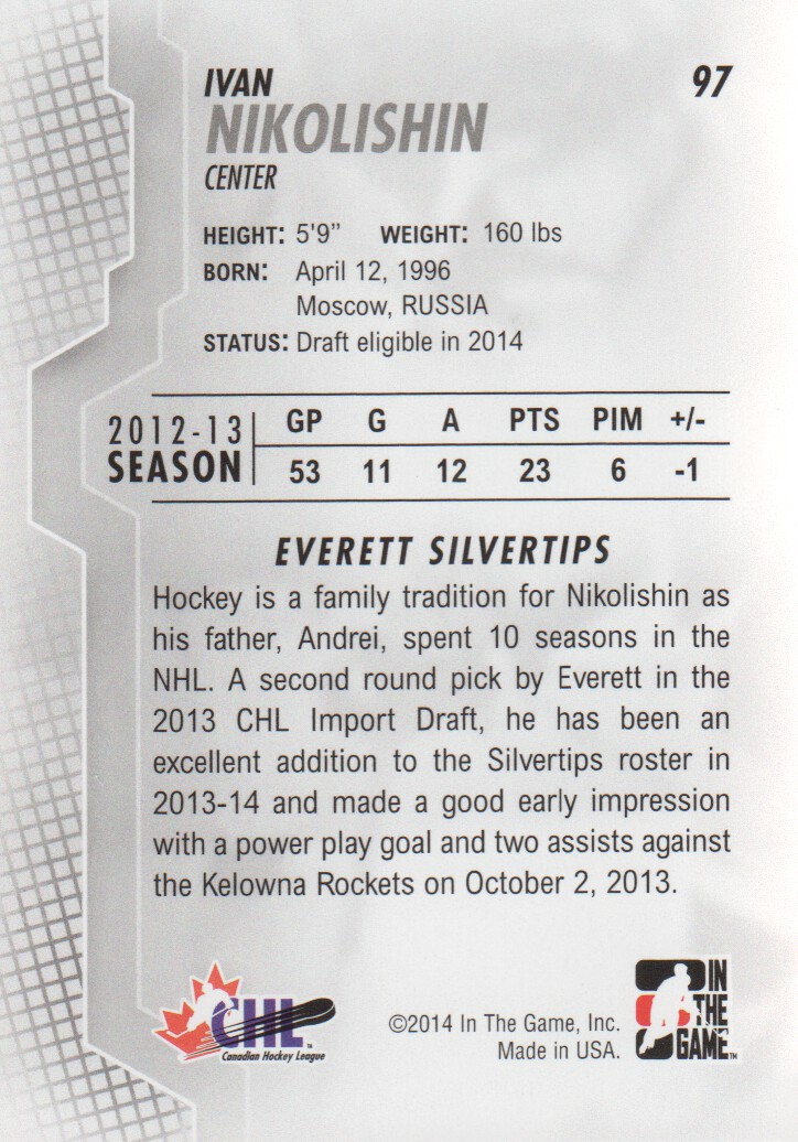 2013-14 ITG Heroes and Prospects Hockey Card Pick