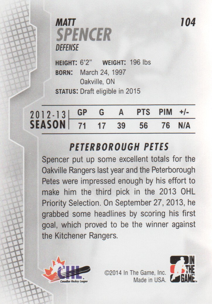 2013-14 ITG Heroes and Prospects Hockey Card Pick