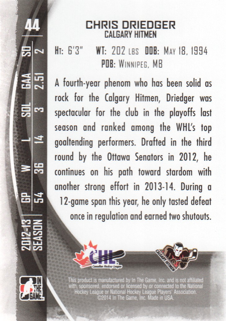 2013-14 Between the Pipes Hockey Card Pick