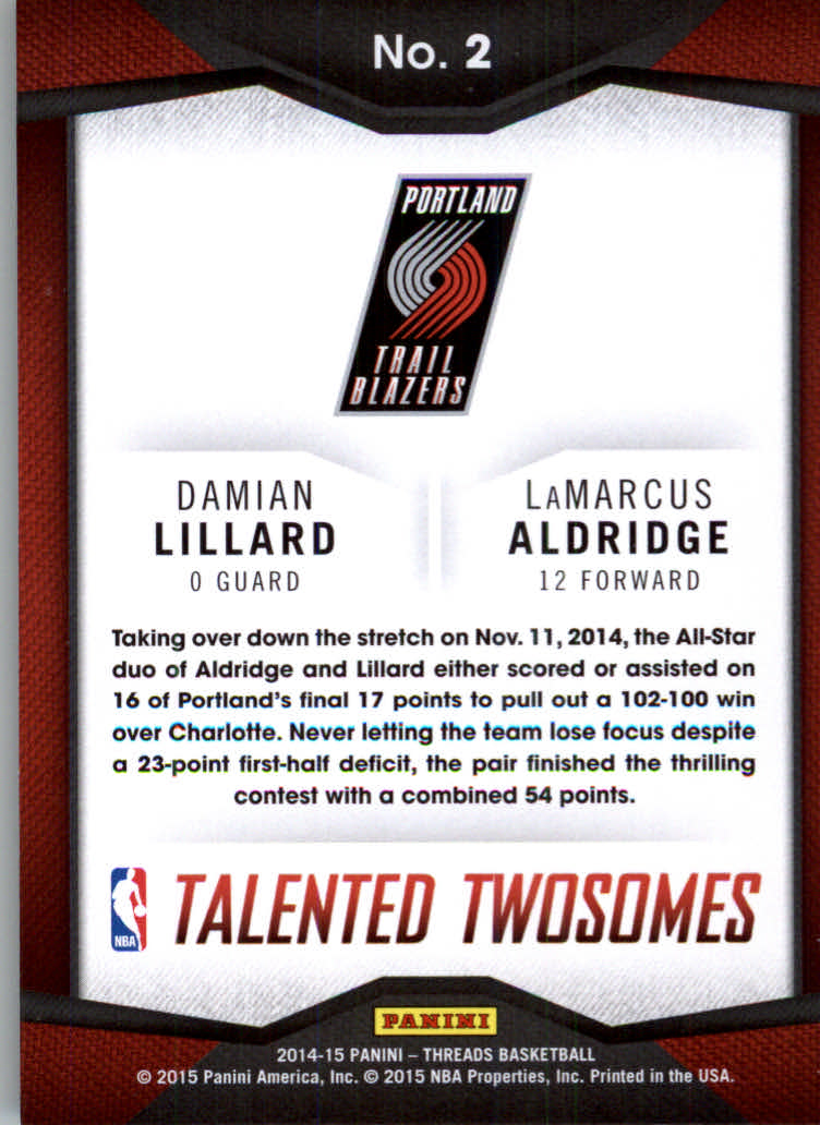 A6797- 2014-15 Panini Threads Bk Assorted Inserts -You Pick- 15+ FREE US SHIP - Picture 143 of 178