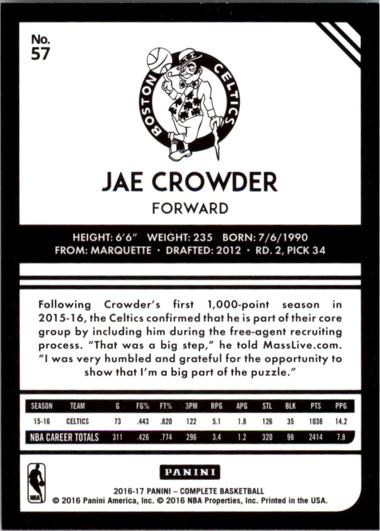 2016-17 Panini Complete Basketball Card Pick 1-250 - Picture 109 of 488
