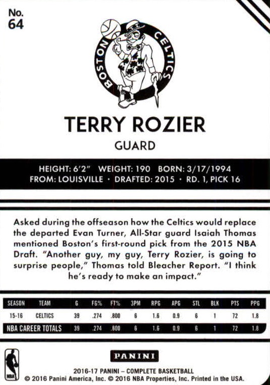 2016-17 Panini Complete Basketball Card Pick 1-250 - Picture 123 of 488