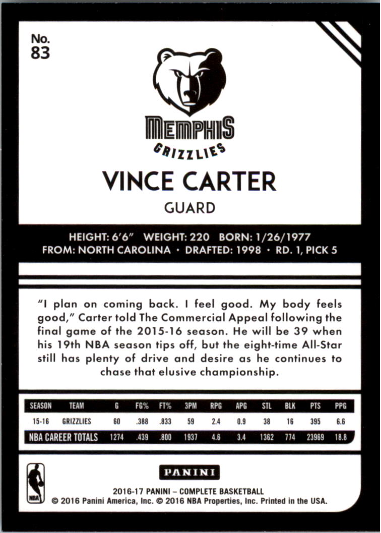 2016-17 Panini Complete Basketball Card Pick 1-250 - Picture 161 of 488