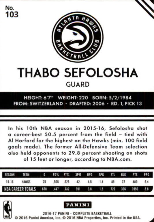 2016-17 Panini Complete BASKETBALL 101-200 You Pick - Picture 7 of 198